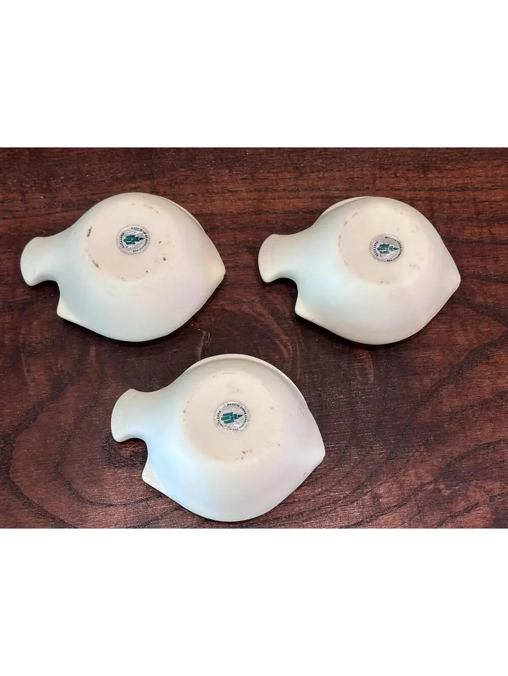Vintage 1990's Partylite Ceramic/Porcelain Aqua Pals Set of 3 Fish Candleholders - Picture 5 of 7